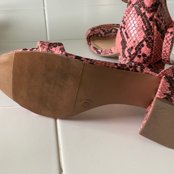 Madden Girl Coral Snake-Print Ankle Strap Block-Heel Sandals - Picture 5 of 5
